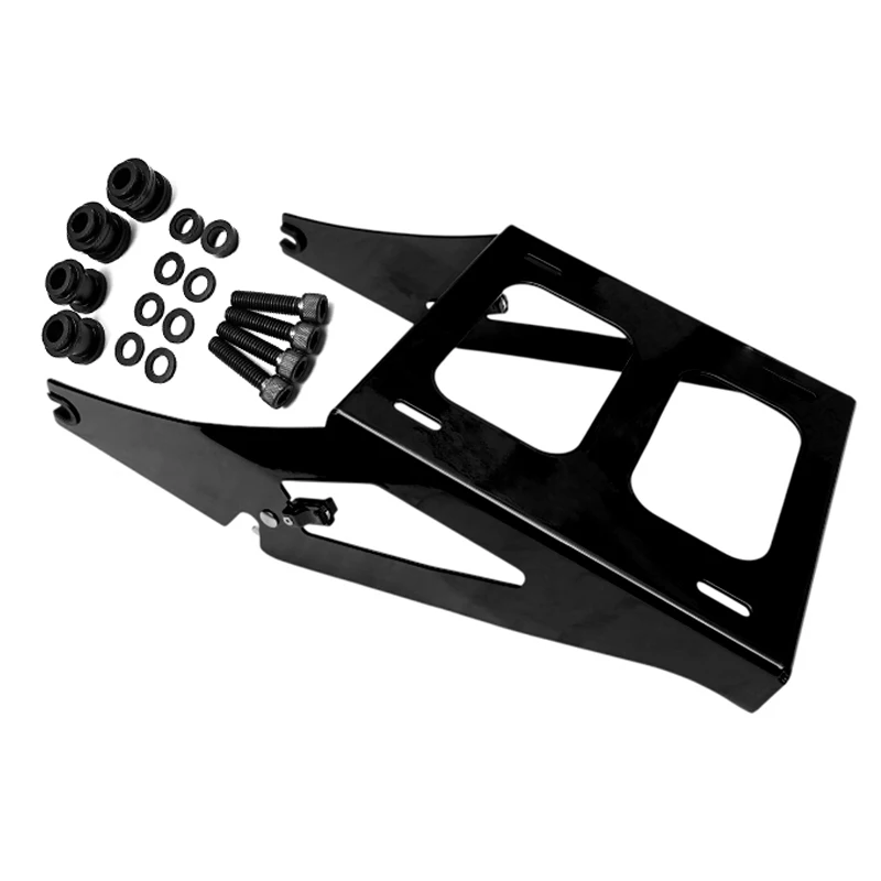 

YUNTANMT Detachable Two-Up Tour Pack Mounting Rack For Harley Softail Sport Glide FLSB 2018-2024 , Gloss black&Chrome