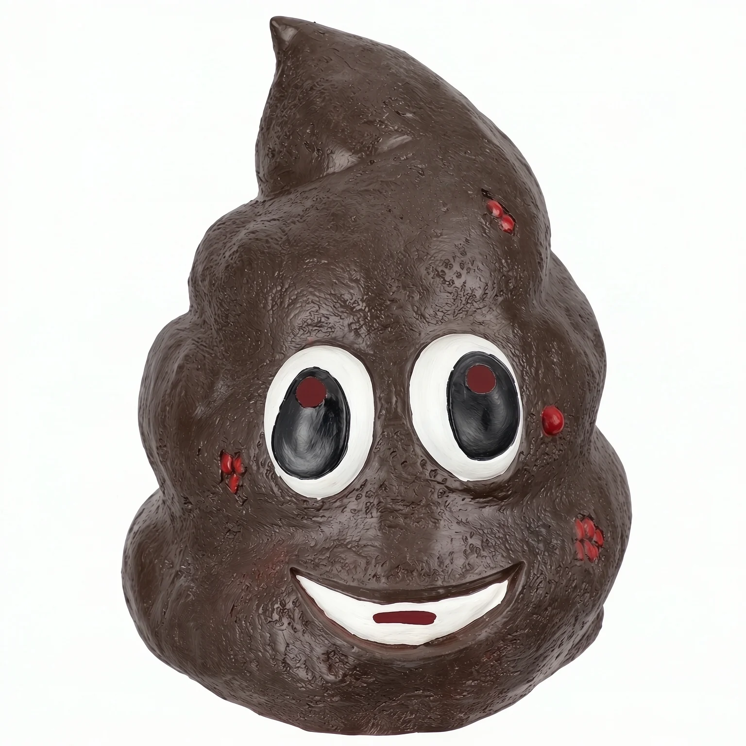 Halloween Fun Poop Emoji Full Head Latex Mask, Hilarious Prank Headgear, Eye-catching Cos Outfit Prop for Costume Party