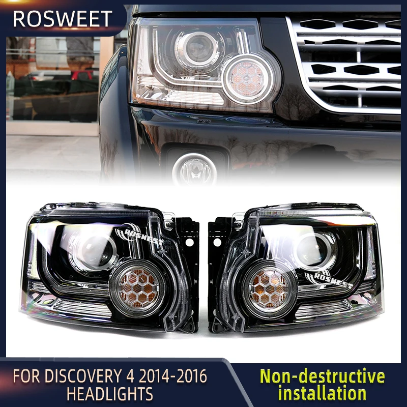 

Headlights For Land Rover Discovery 4 2014 2015 2016 L319 Car Front Bumper LED Daytime Running Lamp Headlamps Auto Accessories