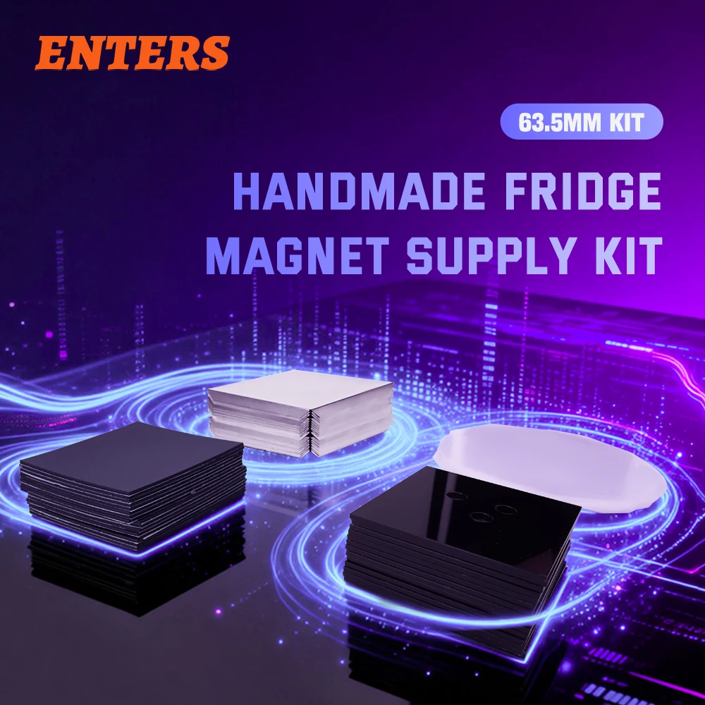 

500sets 2.5*2.5inch 63.5*63.5mm Size Materials for Fridge Magnet Making Machine DIY Craft used for Fridge Magnet