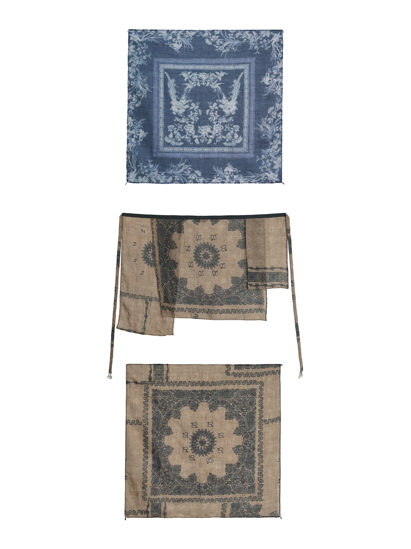 nuevo-del-verano-2026-delantal-azul-tenido-con-estampado-de-totem-falda-a-capas-panuelo-cuadrado-decorativo-y-accesorios-d