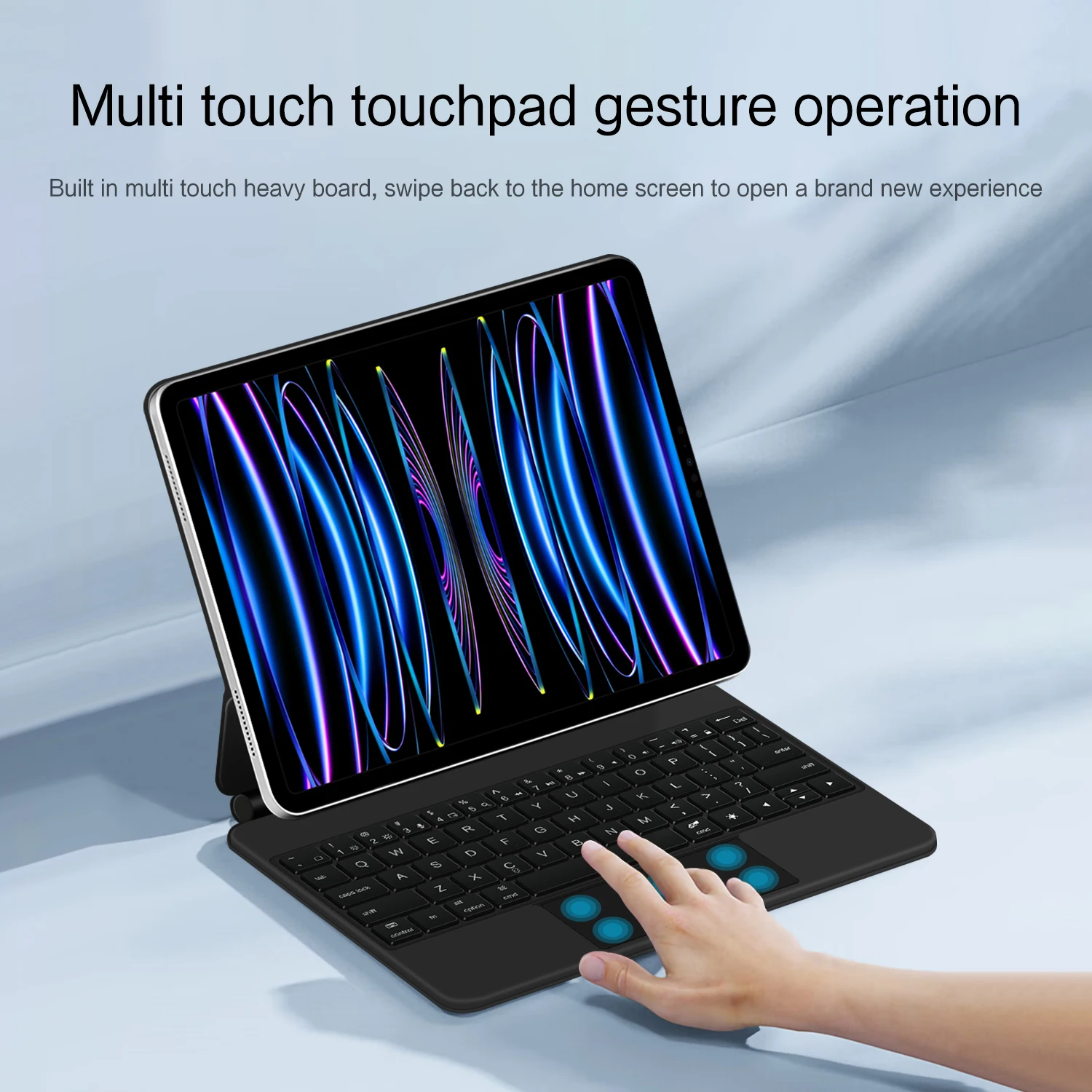 HUWEI لوحة المفاتيح السحرية لجهاز iPad Air 6 7 11 بوصة حافظة 2025 2024 iPad Pro 11 "13" Funda iPad A16 11th 10th Generation Pro 12.9 Cover