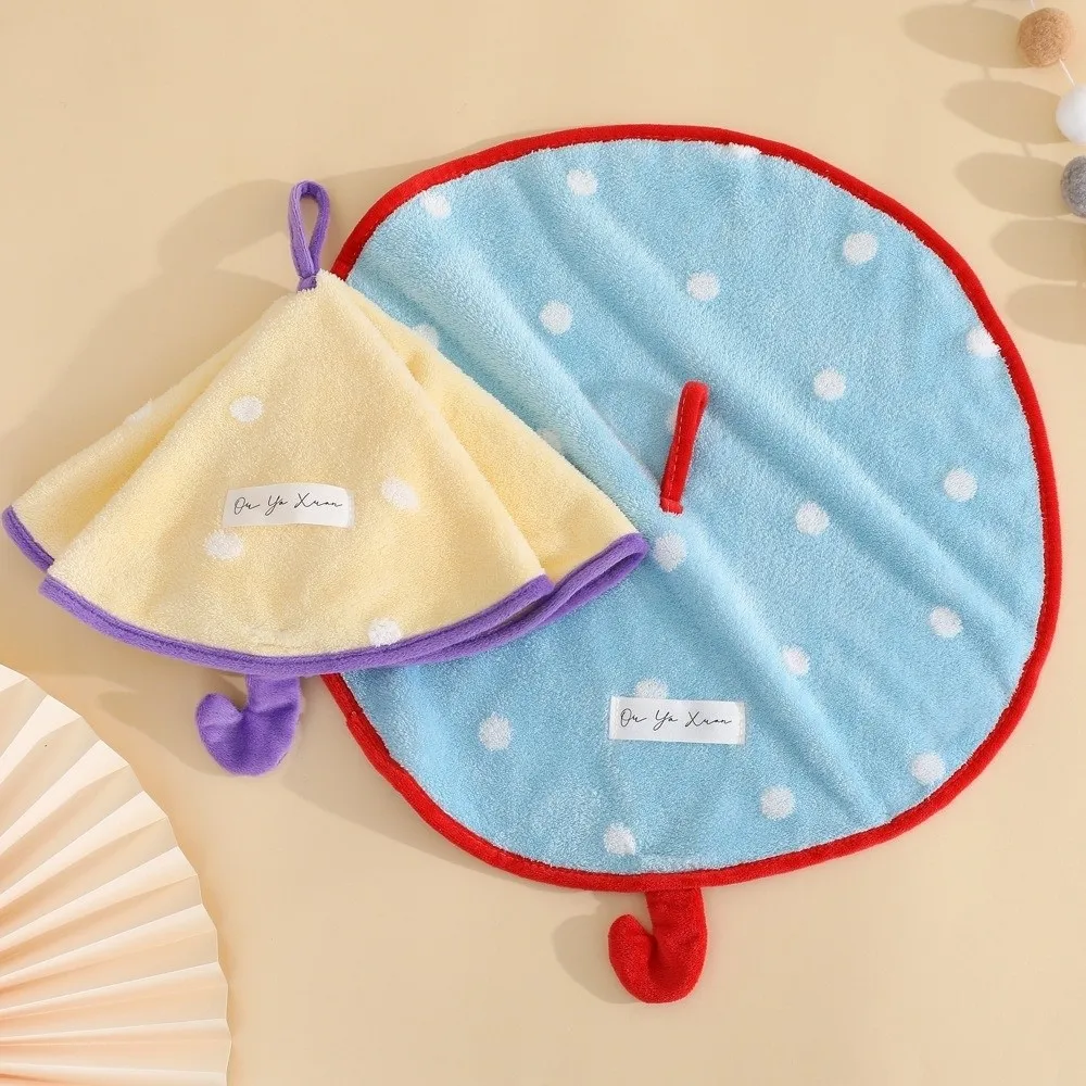

2PCS/SET Super Absorbent Umbrella Hand Towel Quick-drying Thickened Mini Umbrella-shaped Towel Hanging Soft Coral Fleece Towel