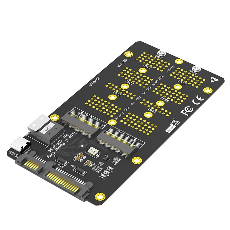 

2 In 1 Combo M.2(NGFF) Nvme SSD/SATA-Bus SSD To SFF-8654 And SATA Adapter Durable Easy Install Easy To Use