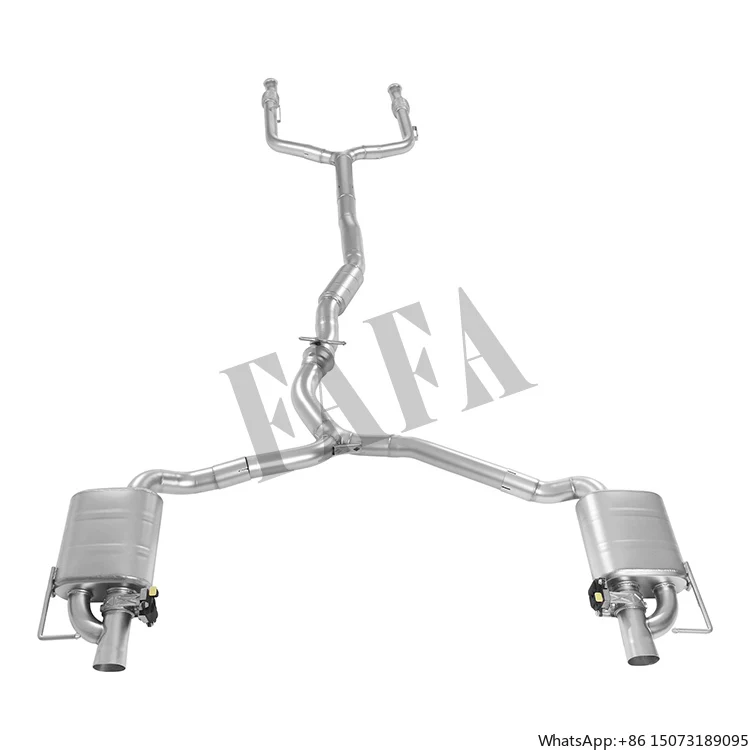 

For C43 3.0T 2015 Exhaust System Middle Tail Section Electronic Valve High Performance Cat Back Exhaust Pipe Muffler