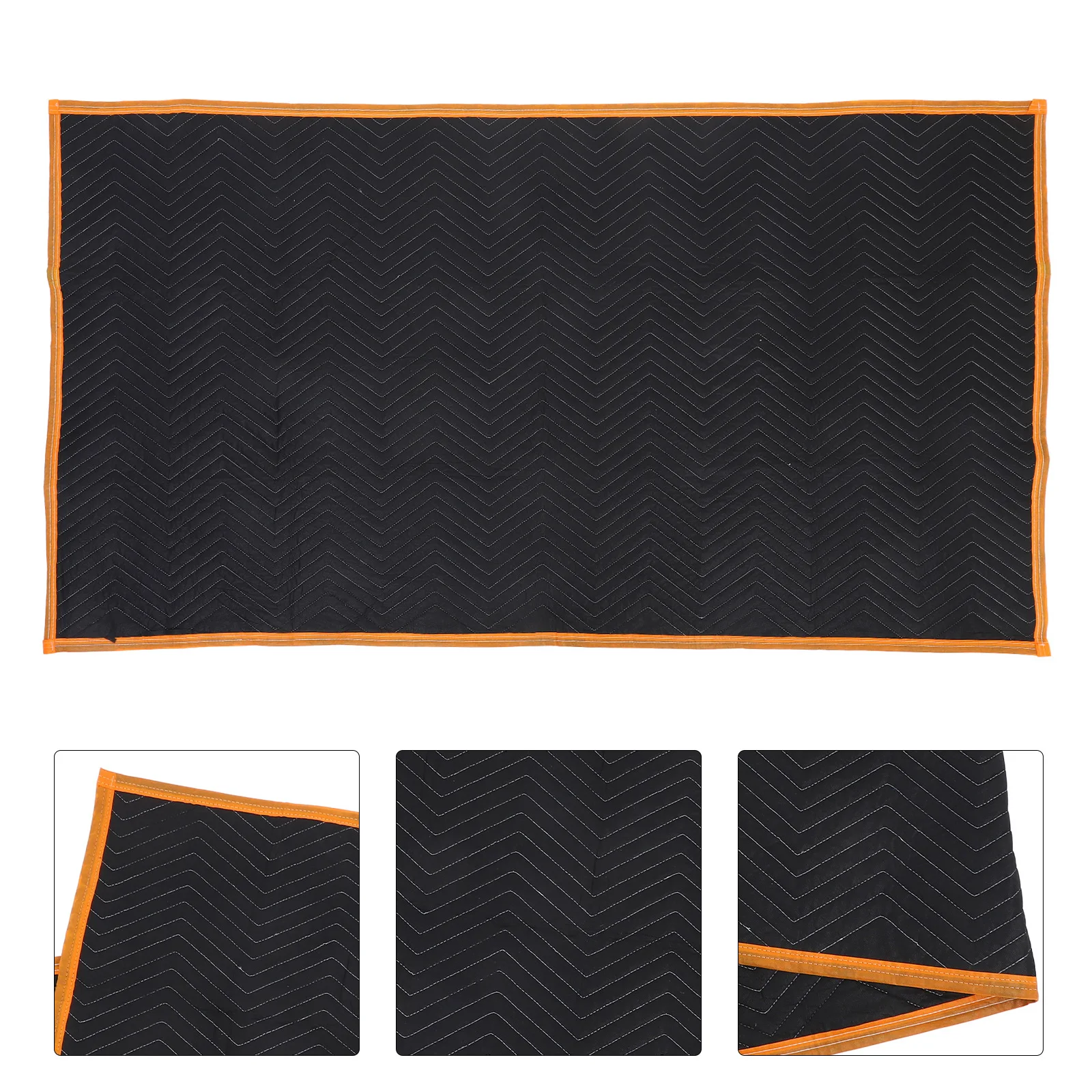 Mantas para mover de alta resistencia, muebles acolchados negros, embalaje de protección, camión, coche, esteras grandes acolchadas para mover utilidad, sofá de suelo