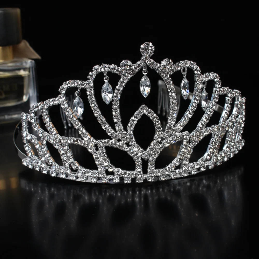 

Manufacturer's direct supply of new wedding dress accessories, bridal crown rhinestone headdress, fashionable OL crystal headdre