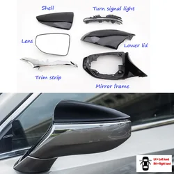 Car Accessories Bottom Cover For Lexus ES 2018~2022 Rearview Mirror Shell Mirror Frame Turn Signal Light Trim Strip Lens