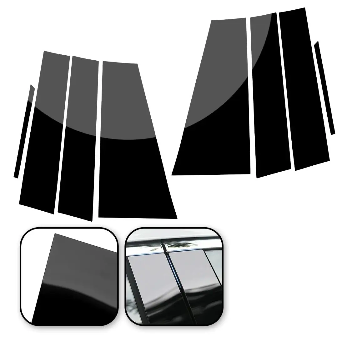 

Car Door Window B Pillar Post Cover Frame Trim Decor Sticker Fit for Honda Odyssey 2018 2019 2020 2021 2022 2023