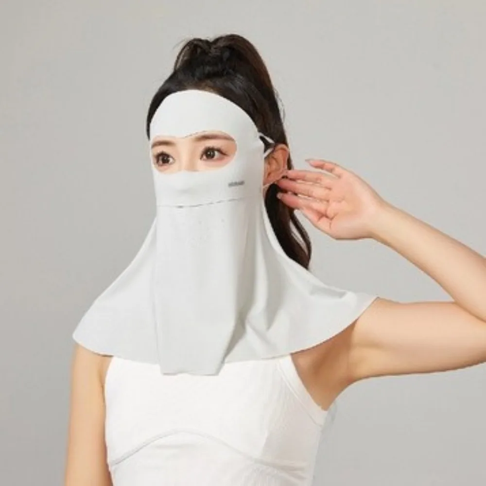 

Новая защита шеи, солнцезащитная маска из ледяного шелка, UPF50+, дышащая маска для лица, анти-УФ-бесследный шарф для лица, летний шарф