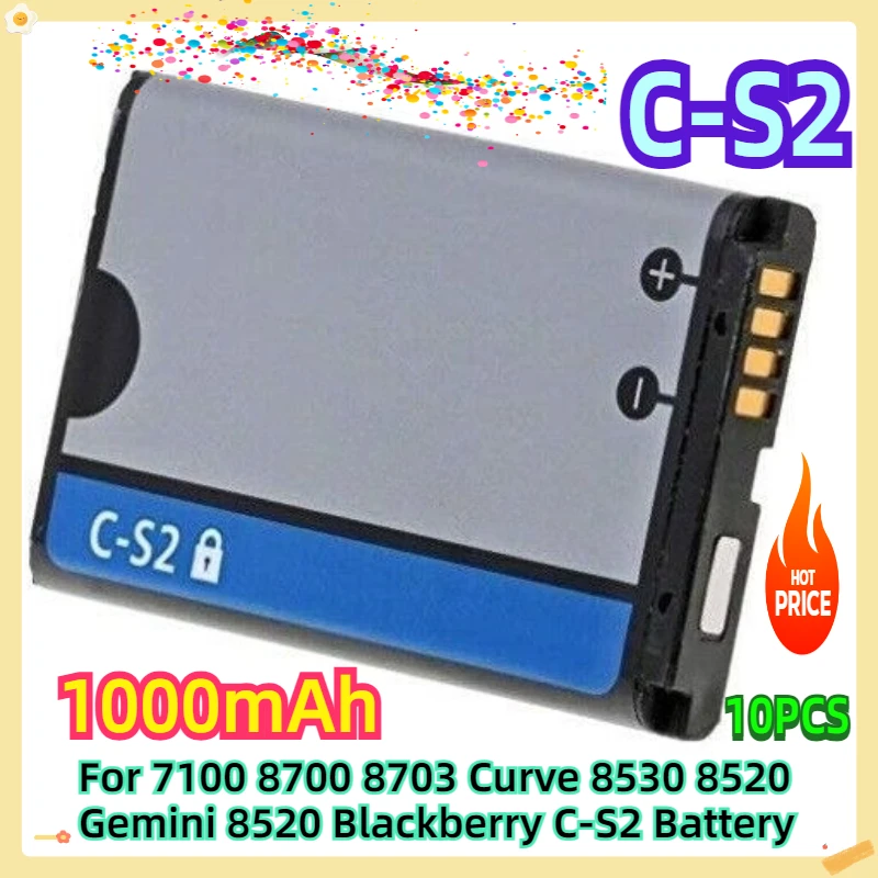For 7100 8700 8703 Curve 8530 8520 Gemini 8520 Blackberry C-S2 Battery 10pcs