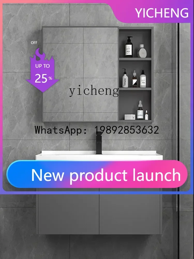 Bathroom Cabinet Bathroom Table Ceramic Integrated Wash Basin Wall-Mounted Wash Basin Combination