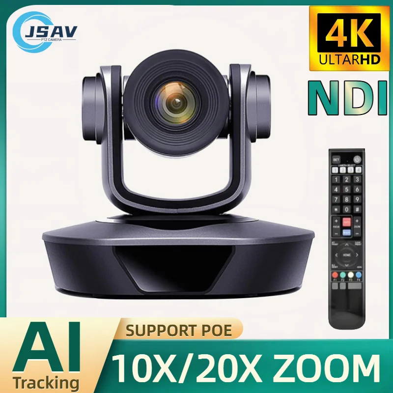 

JSAV 4K NDI PTZ-камера POE Конференц-камера PTZ-видео SDI HDMI USB Ai Камера слежения в прямом эфире для видео-концертов Церковь