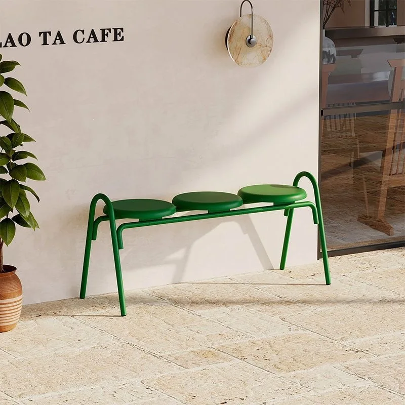 Outdoor Bench Park Bench Milk Tea Coffee Shop Gym Rest Stool Shopping Mall Iron Seat Chair