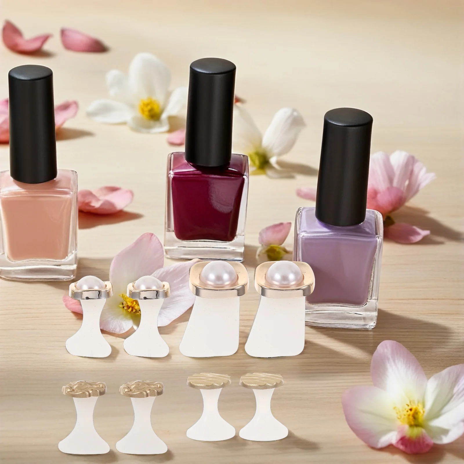 

16Pcs Pedicure Toe Separators Silicone Nail Polish Spacers Soft Comfortable Decorative for Women Toe Separator