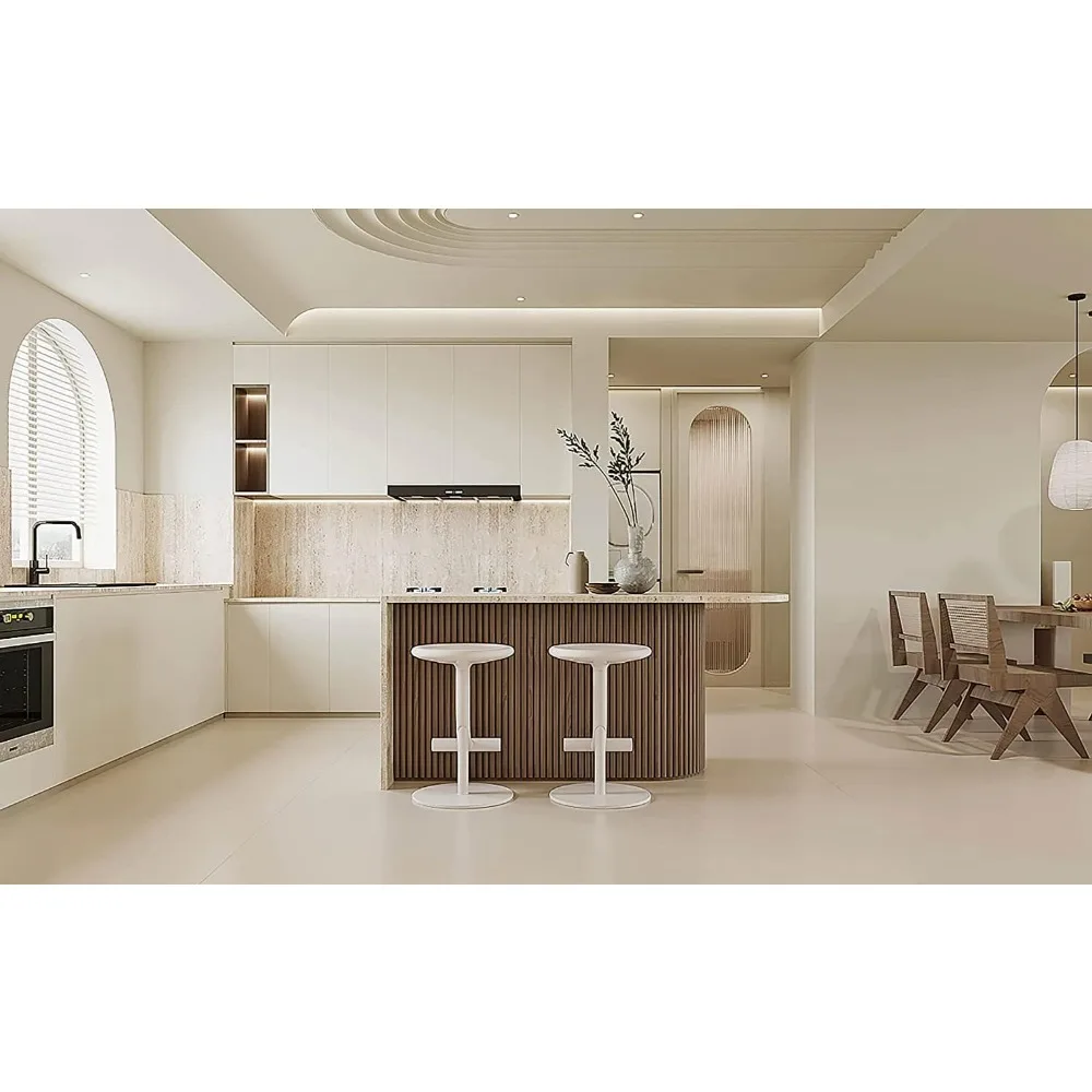 ورق جدران حديث قابل للتقشير واللصق باللون الكريمي - ذاتي اللصق وقابل للإزالة وصديق للمؤسار لديكور الحائط الحديث