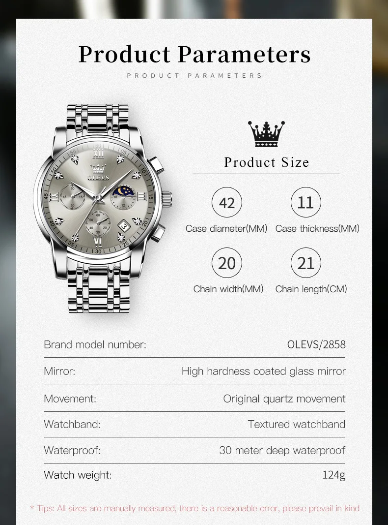 Men's Classic Three Eye Chronograph Watch