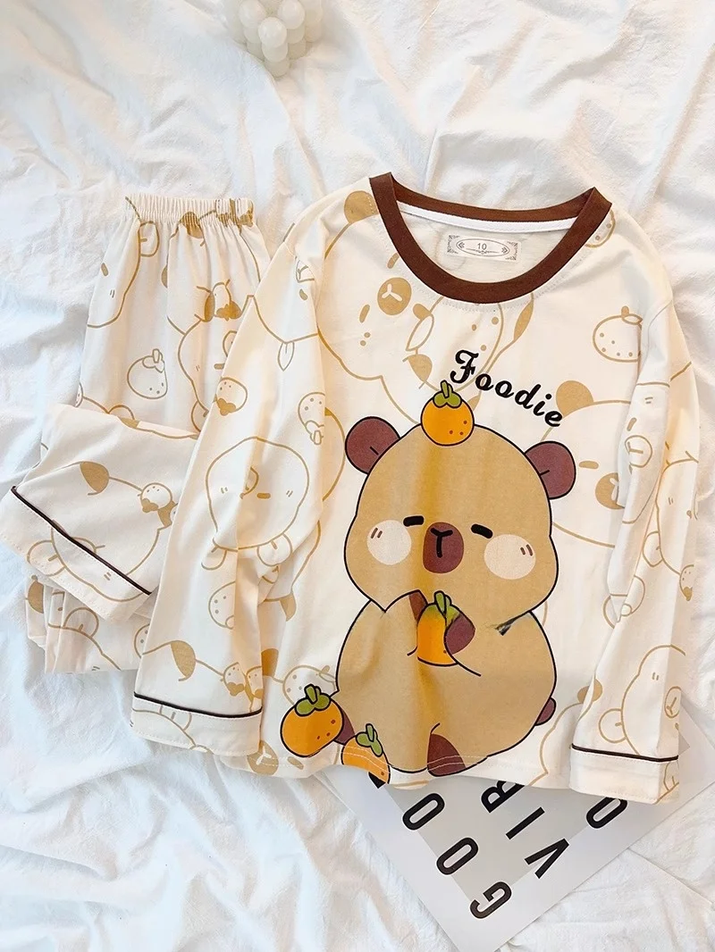

Pure Cotton Long Sve Children's Spwear Set Spring Autumn Sle Home Clothes for Boys And Girls Primary And Middle Schoo...