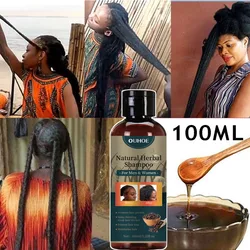 Champú para el crecimiento del cabello, extracto de fórmula Africana antigua, potente efecto, tratamiento para la pérdida rápida del cabello, cuidado del cabello, 100ml