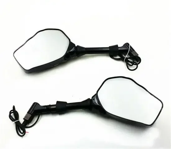 

Black Skull LED Turn Signal Mirrors For Suzuki Honda Kawasaki BMW Ducati Custom