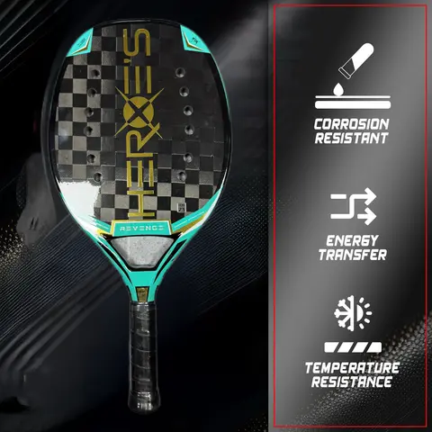 Professional Surface 3D Shark Kona Heroes Beach Tennis Rackets in 3K 12K 18K Carbon Fiber Carbon Graphite Paddles Beach Tennis