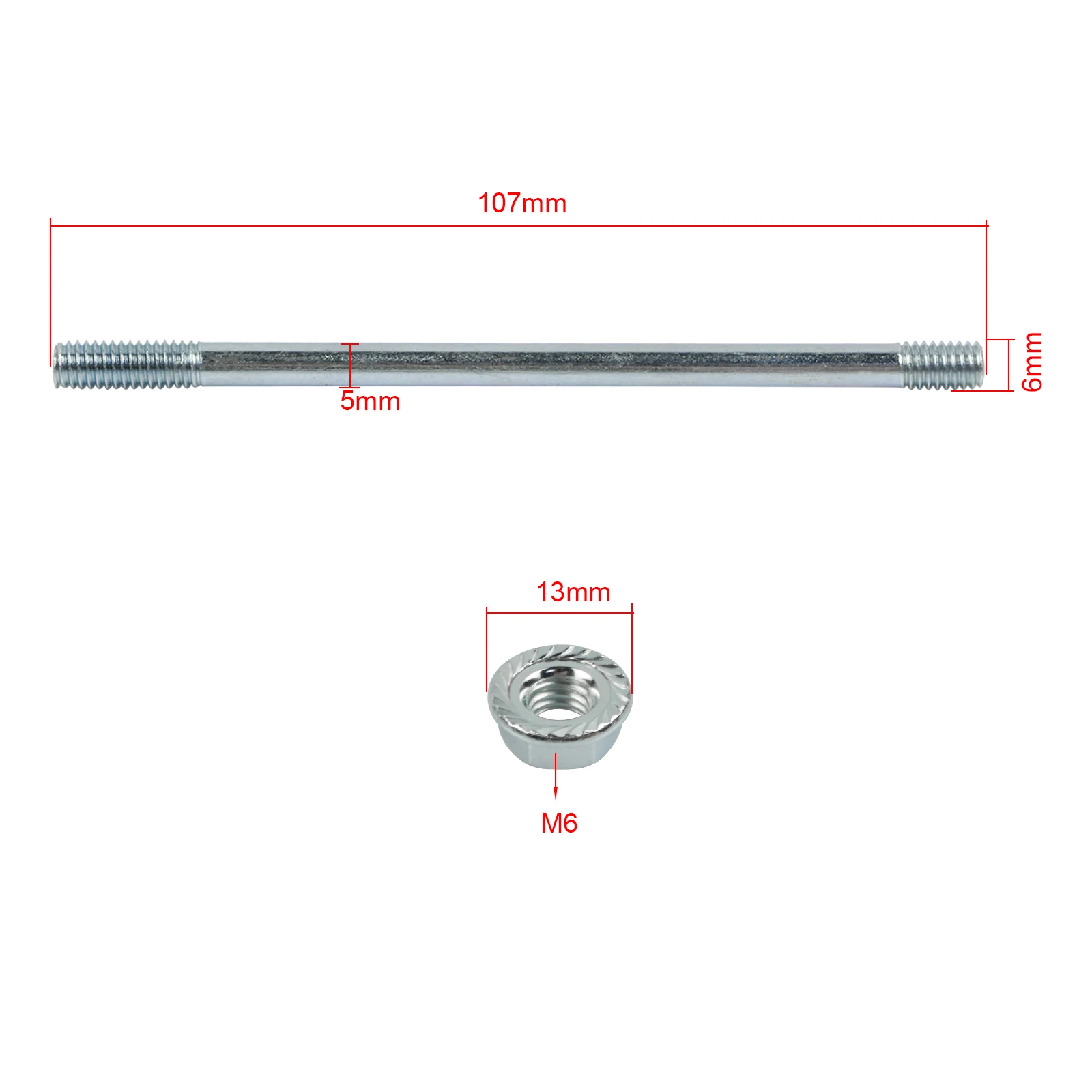 Motorcycle Cylinder Head Stud Bolts 90116-06418-00 for Yamaha PW 50 PW50 PEEWEE Y-Zinger Pit Dirt Bike