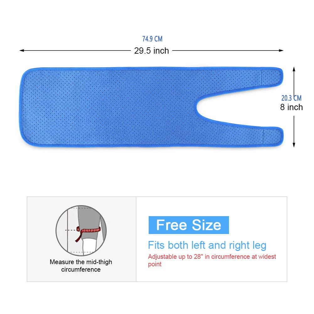 

MuqiNush Breathable Thigh Compression Support Leg Wrap Cuff Anti Slip Prevention Recovery Of Male Female Leg Tendon Injuries