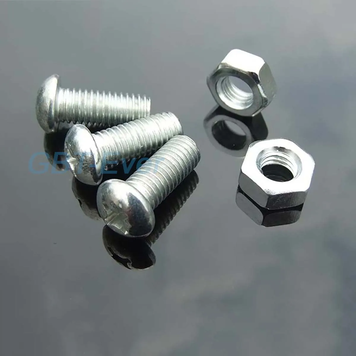 

10Pcs Iron M8 Flat Round Head Cross Screw/Hexagonal Nut Cross Round Pan Head Bolt Screw Length 20mm 30mm