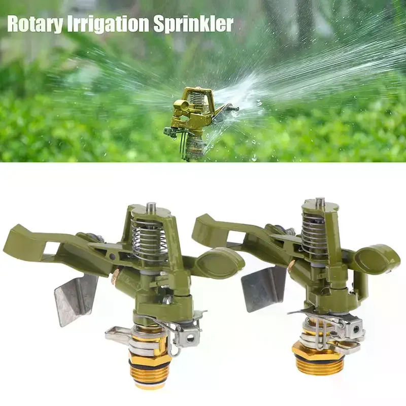 1/2 3/4 Inch Metal Pulsating Sprinkler 360° Rocker Arm Rotating Lawn Watering Sprinkler For Garden Irrigation System