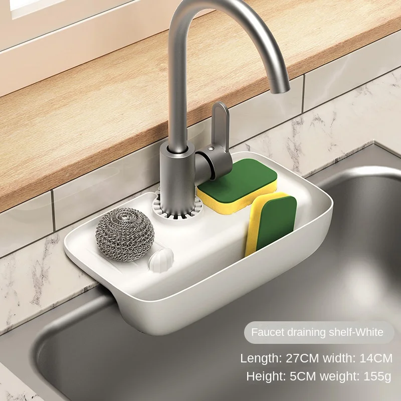 Faucet splash proof drainage rack sink water collection mat anti-slip countertop mat kitchen rag sponge wipe drain storage rack