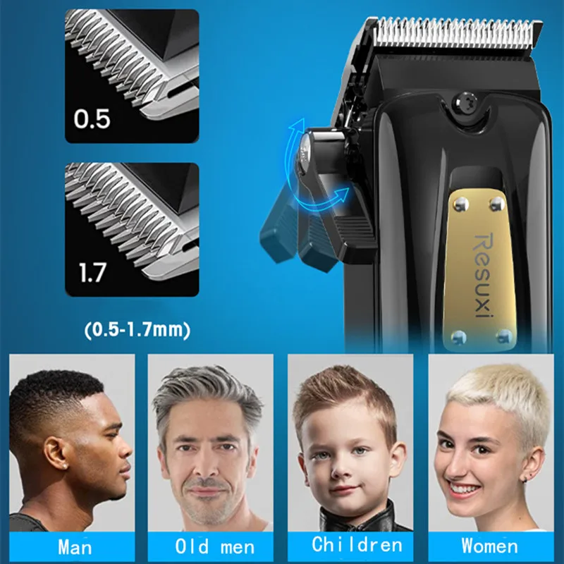 2000mah Electric Hair Clipper Professional Trimmer Household Salon Beard For Men Rechargeable Retro Barbershop Haircut Machine