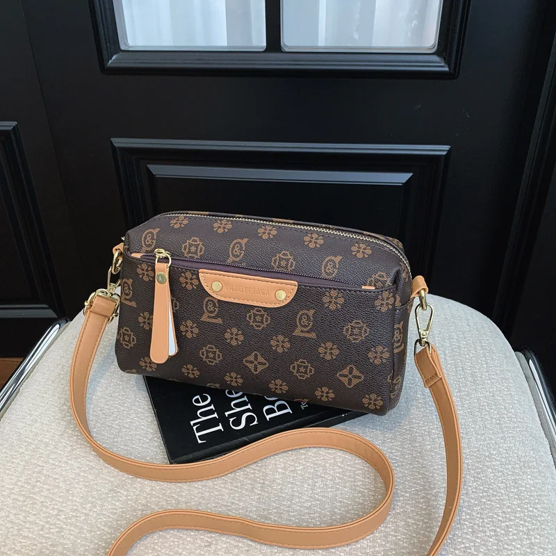 Small bag women's high-end retro mahjong bag women's multi-layer large-capacity fashion shoulder messenger bag