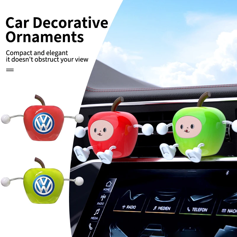 Car Dashboard Apple Ornaments ABS Decoration Auto Interior Accessories For VW GTI Polo Passat Scirocco Golf Tiguan Jetta T-ROC
