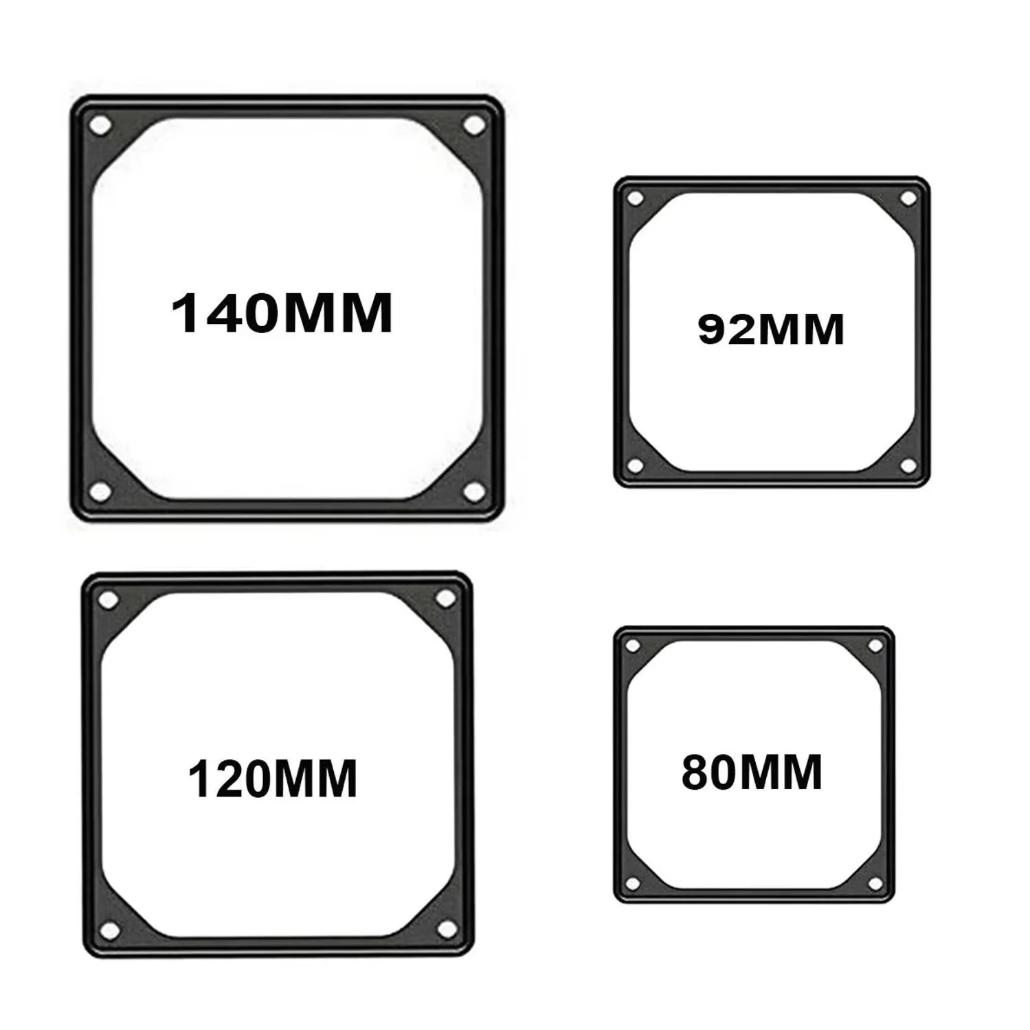 80mm 90mm 92mm 120mm 140mm Anti-vibration Silicon Fan Gasket Noise Reducing Silencer Gasket Pad For PC Computer Case Fan
