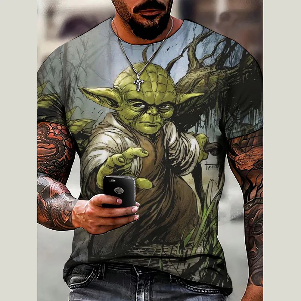 Boys Yoda T Shirt Girls Kids Children Tops Tshirt Short Sleeves Summer Baby Yoda Clothes Print Cartoon Tee Child Clothing