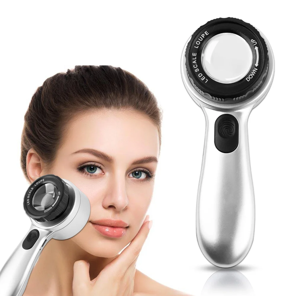 Wireless Epiluminescnence Polarized Skin Dermatology Dermascope Light Rechargeable 30x Magnify Skin Analyzer Machine Polarized