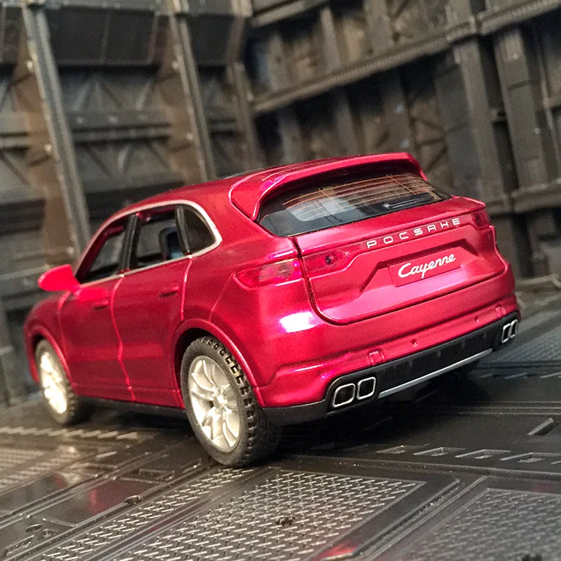 

1:32 Porsche Cayenne, модель спортивного автомобиля из сплава, коллекция украшений автомобиля, двери можно открыть, детская игрушка со звуком и светом