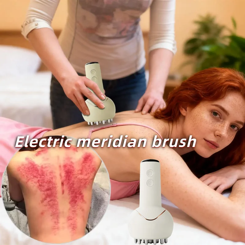 

Electric Meridian Brush Scrapping Microcurrent Vibration Red Light Hot Compress Body Slimming Cellulite Massager Health Care