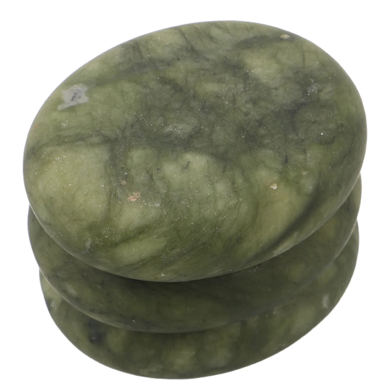 3Pcs Natural Olive Massage Stones Hot Stones Set Spa Home Therapy Face Body Guasha Stone Tool Relaxation Massage Accessories
