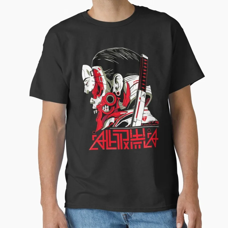 

Aesthetic Neo Samurai Cyborg new fashion Cyberpunk Cyborg Girl future gift T Shirt for men large size tops S-6XL mens clothing