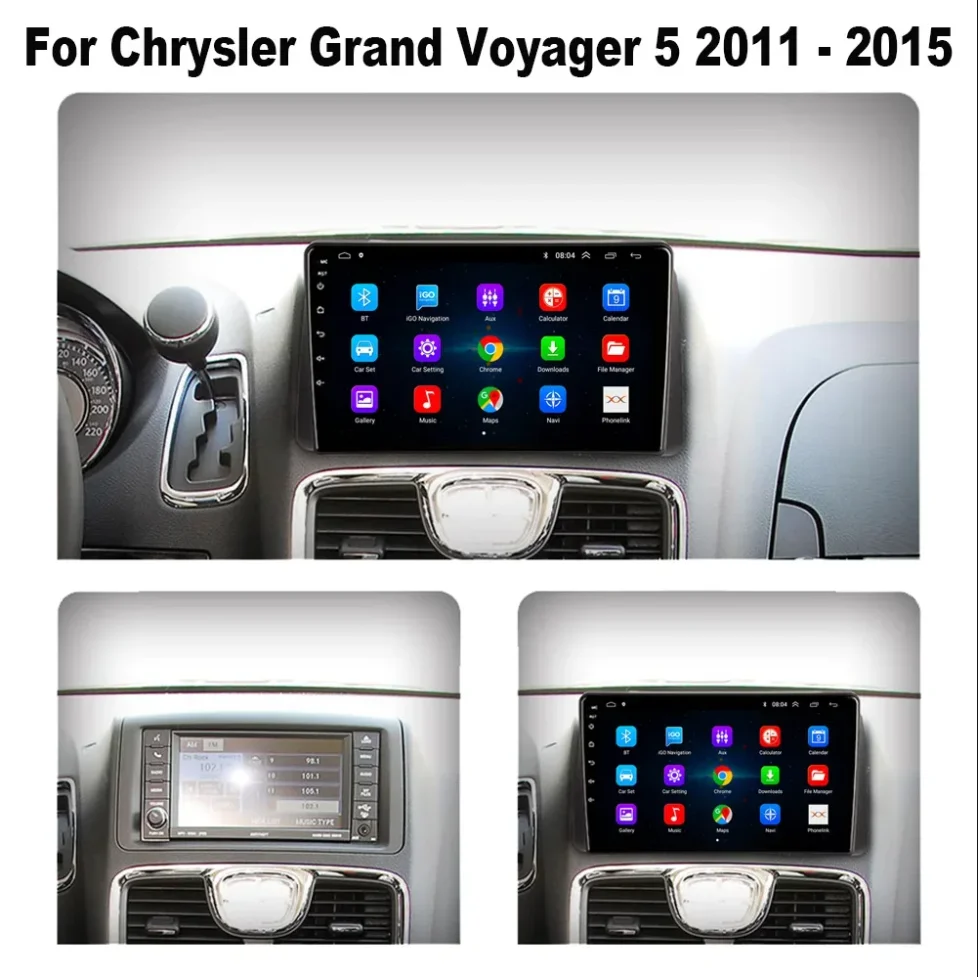 For Chrysler Grand Voyager 5 2011 - 2015 For Dodge Grand Caravan 2009 - 2020 Car Radio Player Multimedia GPS carplay Android 13