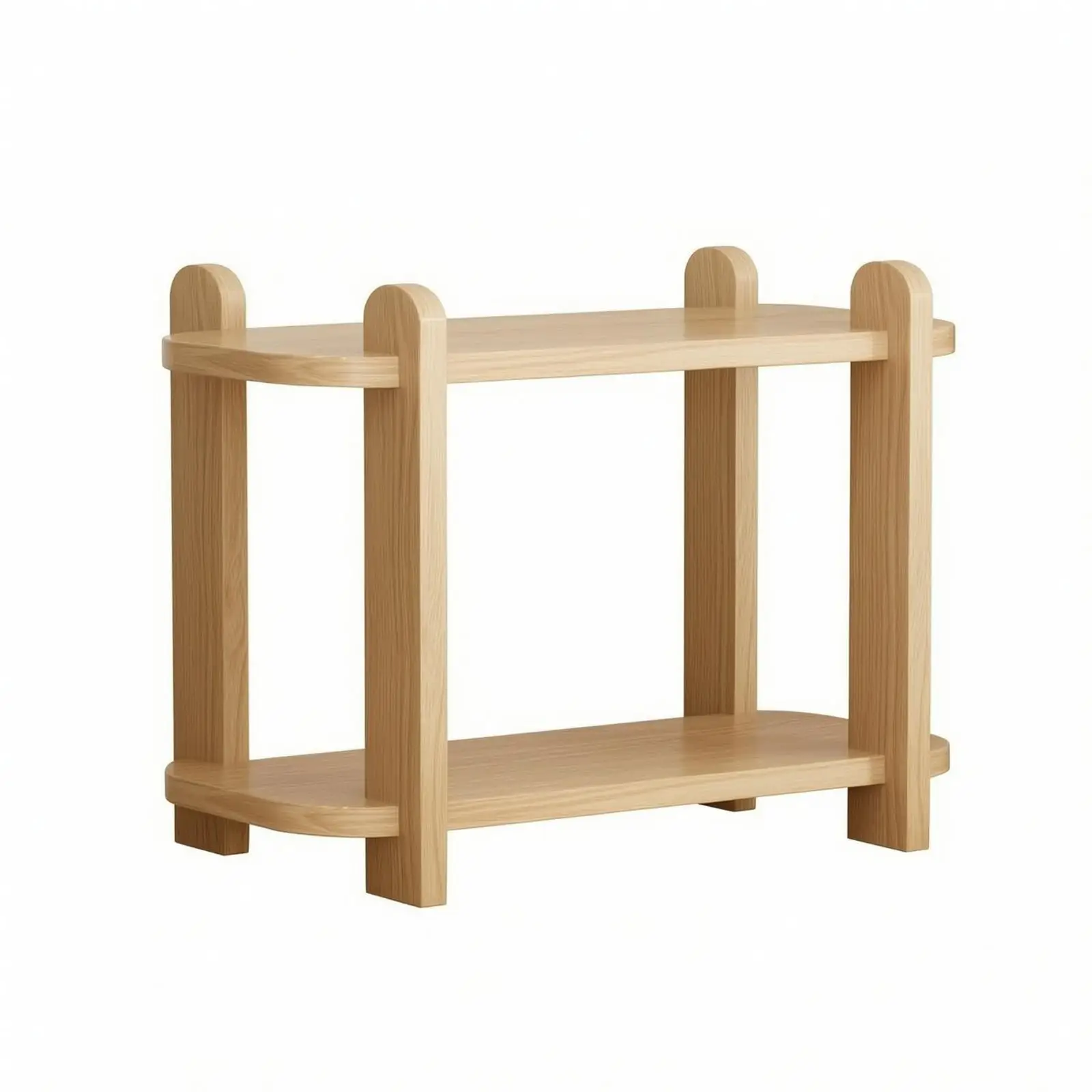Solid Wood Student Desk Shelf Minimalist Tabletop Bookcase Open Shelf Organizer for Home Office Study Reading Nook Storage Rack