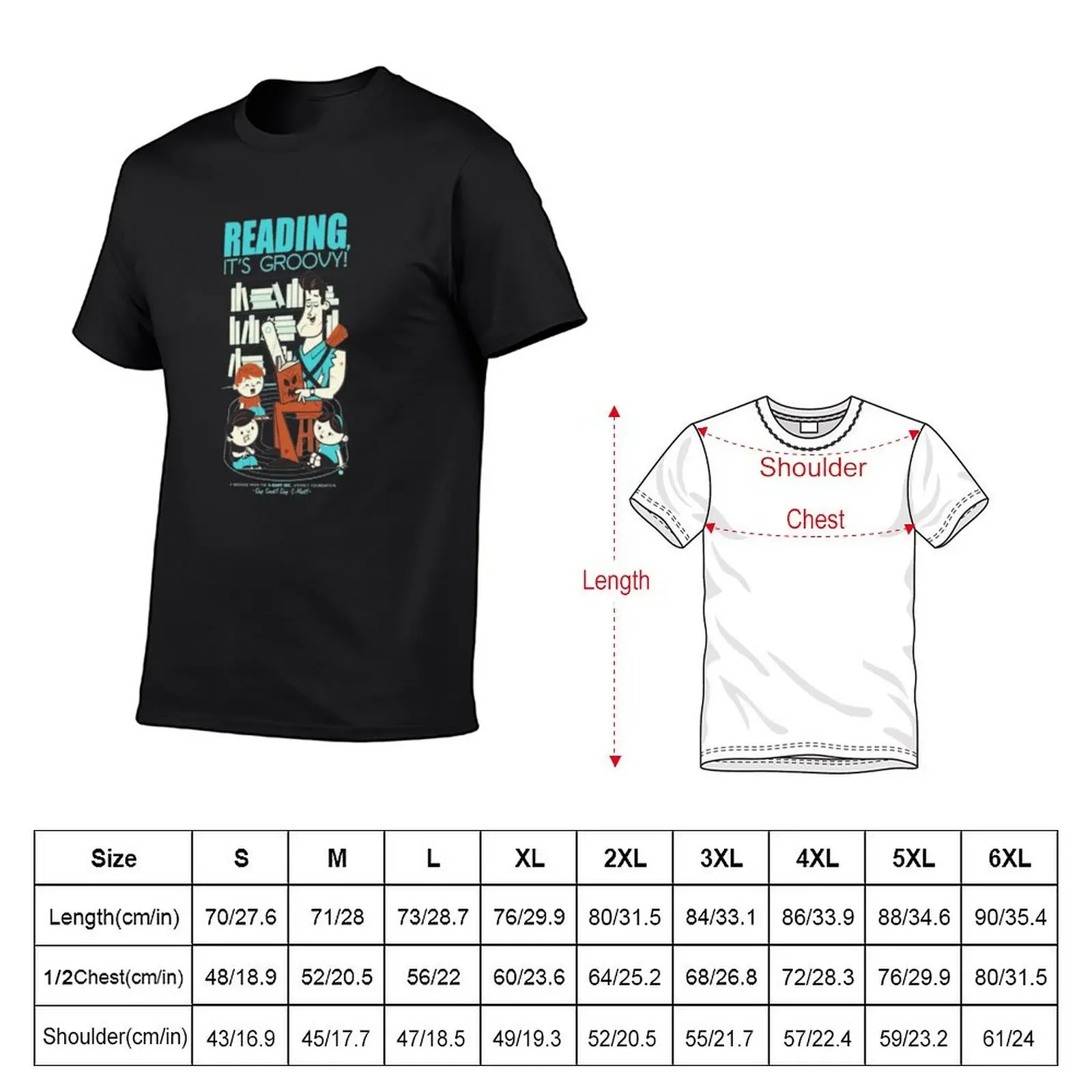 Reading is Groovy T-shirt customs design your own Blouse graphics Men's clothing