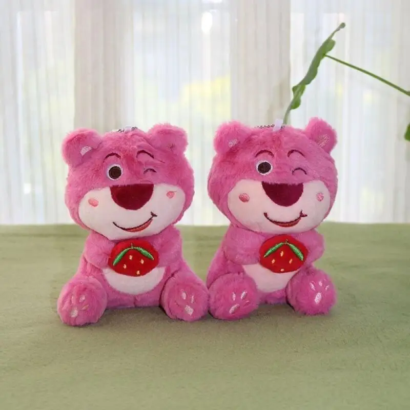 Disney Toy Story Lotso Pluche Zilveren sleutelhanger Nieuw schattig en creatief knuffels Rugzak rits hanger decoratie Cadeau groothandel