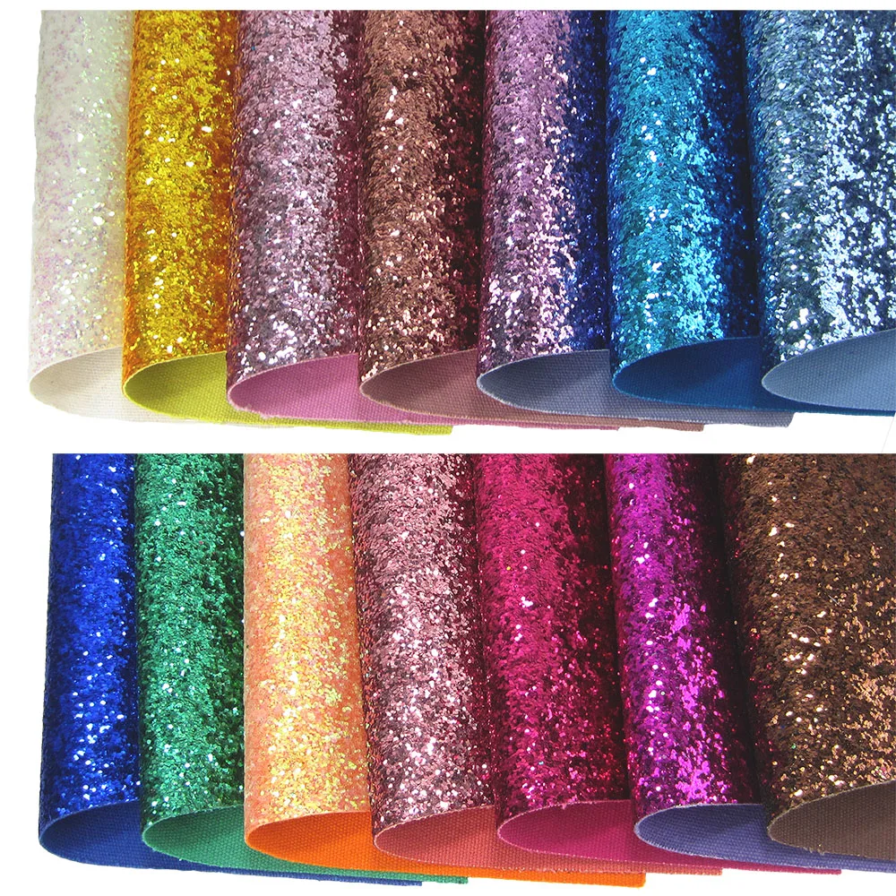 30x134cm Chunky Glitter Fabric Synthetic Faux PU Leatherette leather Roll For Hair Bows Craft Shoes DIY AY027