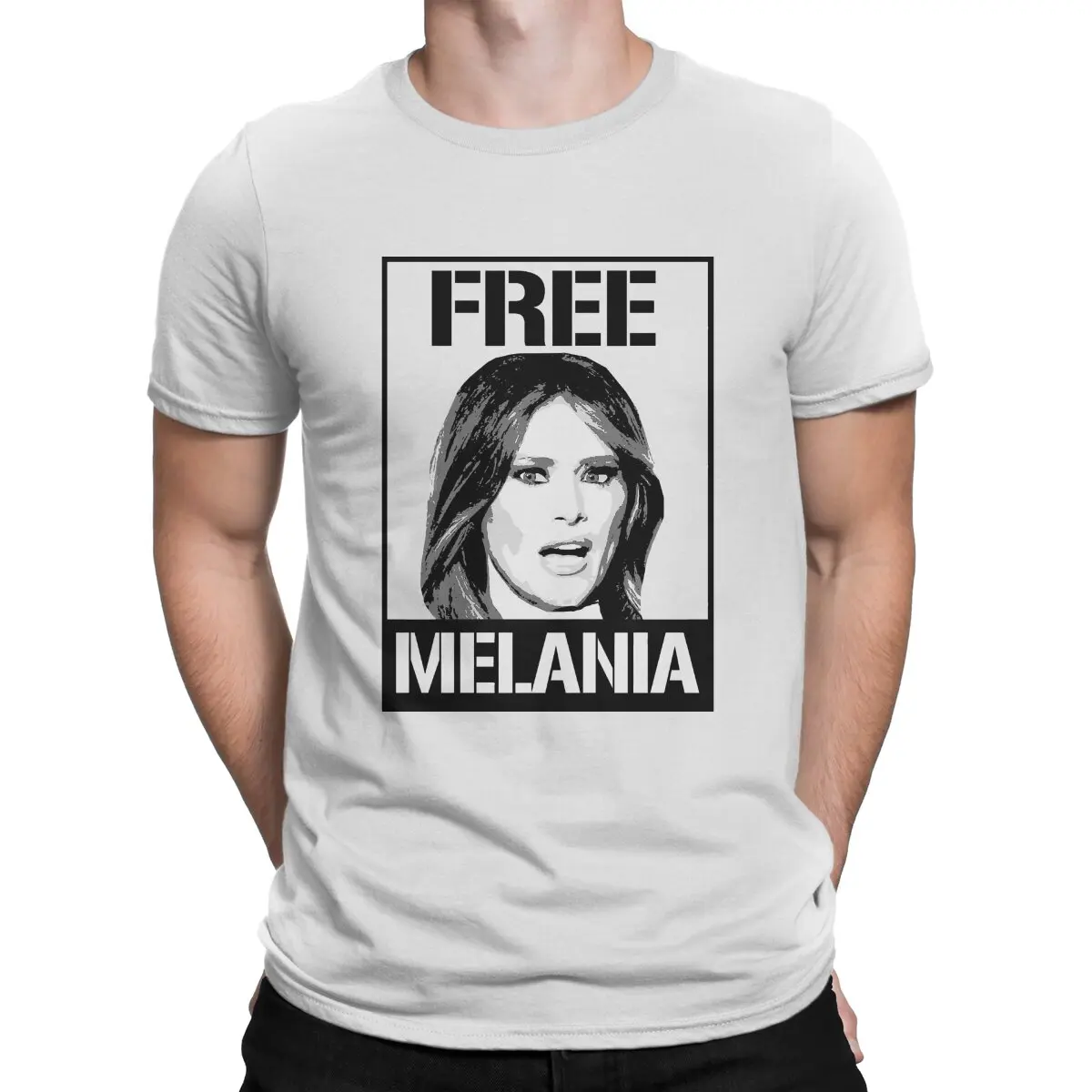 Free Melania T Shirts Men Pure Cotton Creative T-Shirt O Neck Free Trump Tee Shirt Short Sleeve Clothing 4XL 5XL 6XL