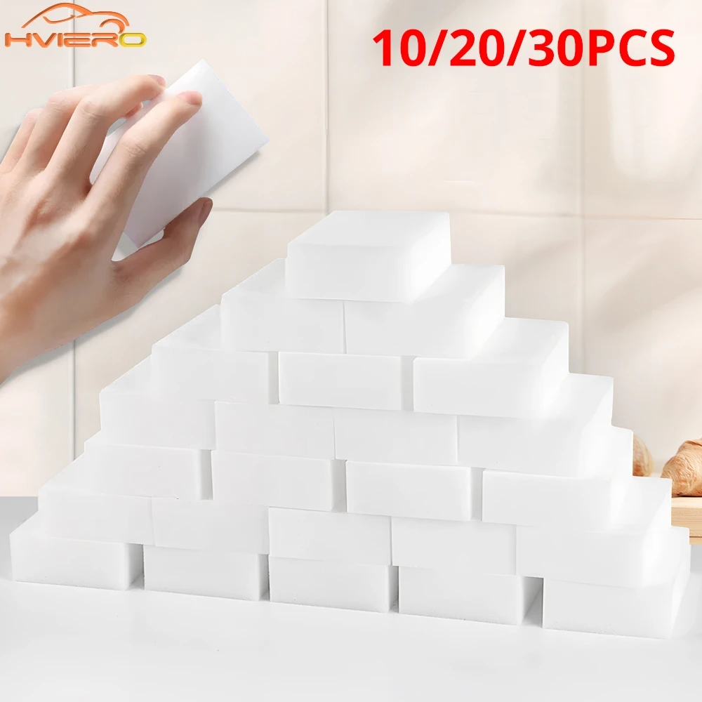 

10/20/30X White Sponge Eraser Melamine Cleaner Multi-Functional Kitchen Bathroom Cleaning Car Wash Tool Polish Paint Wipe Clean
