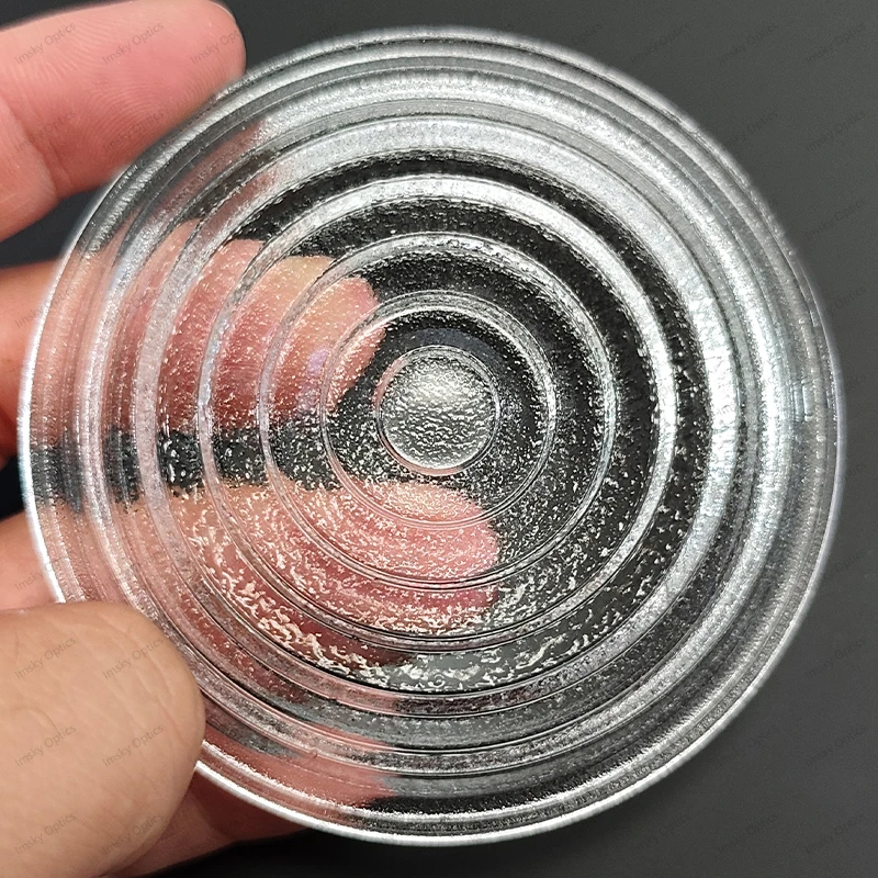 

80mm 110mm 112mm 120mm Round Glass Spotlight Fresnel Lens For Film Stage Lamp Concentrating