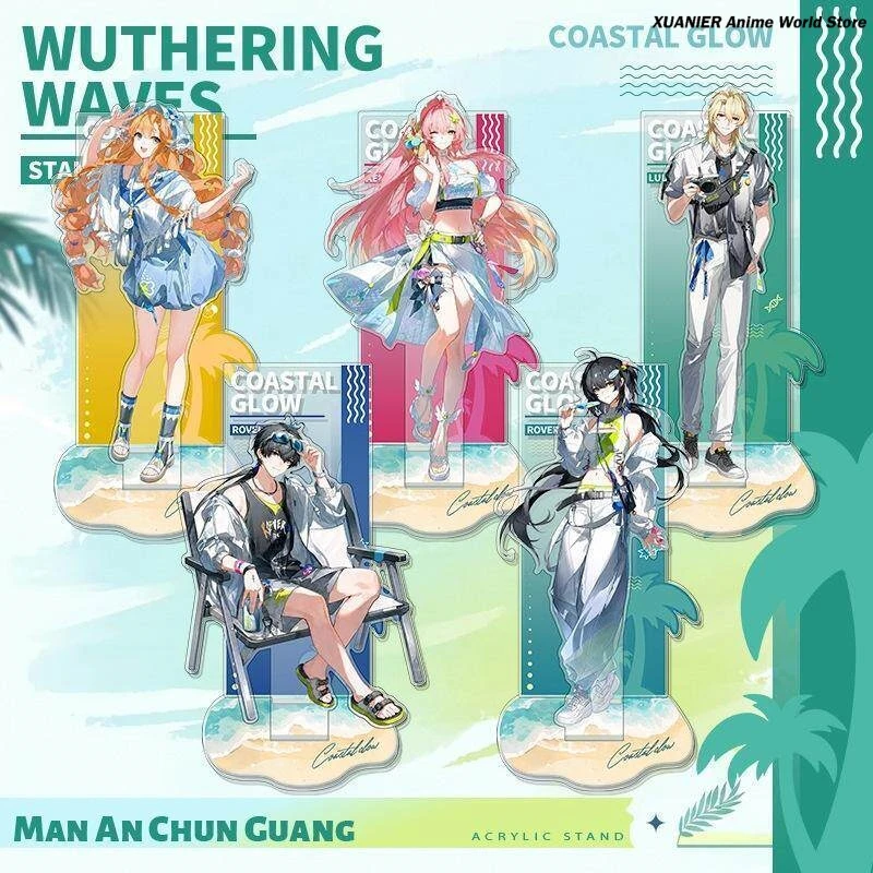 

Game LUUK HERSSEN Sigrika Aemeath Wuthering Waves Q Version Acrylic Keychain Pendant Stand Figure Model Anime Desktop Ornament