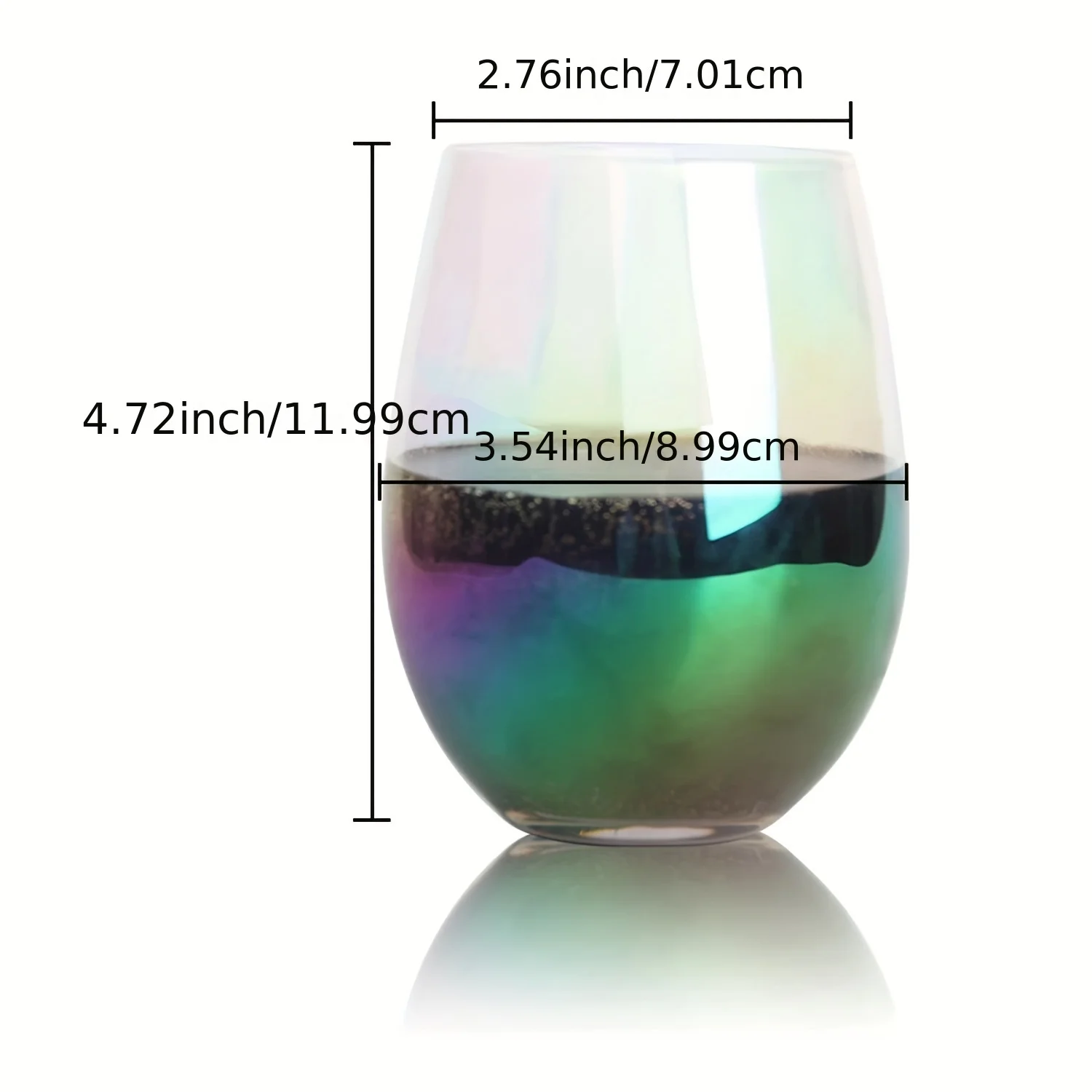 Rainbow Wine Glasses(Set of 2/Set of 4)-20 oz,Large Iridescent Wine Glasses ,Water Glass,Perfect for Gifts,Party,Home&Bar